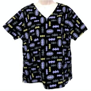 DC Comics Batman Batgirl Scrub Shirt Sz Large
